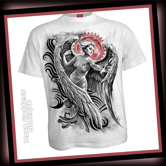 Spiral Other - Spiral Gothic White ANGEL DESPAIR T-Shirt - S & M